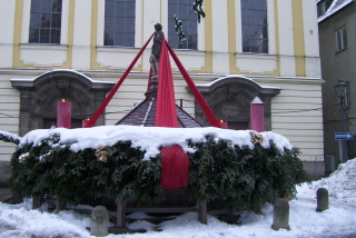 Foto vom gr&ouml;&szlig;ten Adventkranz in Kaufbeuren